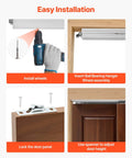 Installation steps for Bypass Sliding Door Hardware Kit For Closet Aluminum Dual Track System