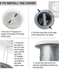 Installation steps for 7 Inch Bathroom Exhaust Fan 50 CFM Quiet 1.0 Sones For 8 Inch Rough In Opening Ideal Ventilation For Bathroom Laundry Room Mobile Home Kitchen Garage Easy Install