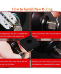 Instructions for installing new O-Ring from Twelve Pack One Half Inch Impact Friction Ring Retaining Rings With O Ring And Anvil Tool