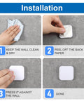 Installation steps for Silicone Door Stopper Wall Protector Set For Home And Office Self Adhesive Door Knob Bumper Silencer Guard Shield