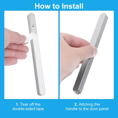 Installation guide for 2 Pack 7 Inch Glass Shower Door Handles Self Adhesive Stainless Steel Bar Pull Knobs For Sliding Doors