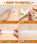 Installation steps for Two Pack Self Stick Oval Sliding Door Pulls In Gold Aluminum Alloy 5.83 Inch Long
