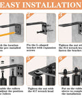 Step-by-step installation guide for Sliding Gate Roller Guide Set With Heavy Duty Steel L Bracket And Adjustable Four Inch Nylon Support.