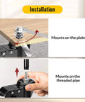 Installation process of 4 Inch Total Locking Stem Caster Wheels Set of 4 Heavy Duty Swivel Casters with 3/8 Inch threaded stem