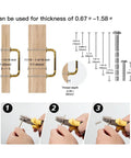 Six Pack Champagne Bronze Cabinet Pulls 3 Inch Hole Center Solid Zinc Alloy Dresser Drawer Handles installation steps and screws