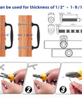 Installation guide for 10 Pack Matte Black 3-3/4 Inch Kitchen Cabinet Handles Solid Zinc Alloy Cupboard And Drawer Pulls with screws.