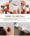 Installation steps for 8 Piece 1 Inch Free Punching Pastable Plate Caster With Stickers And Screws Self Adhesive Swivel 360 Degree Rotation Universal Wheel For Small Appliances Furniture Trash Cans Storage Boxes.