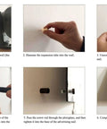 Step-by-step installation of 12 Pcs Stainless Steel Wall Sign Standoff Screws One Half Inch By Zero Point Seven Eight Inch Black Mounting Hardware