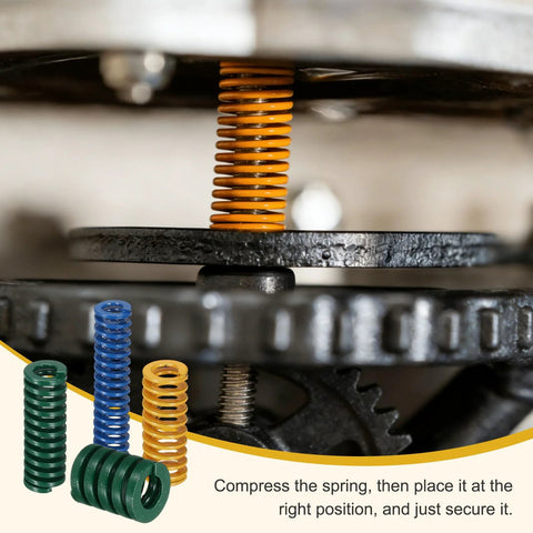 4 Pack 18mm OD 20mm Length Light Load Die Springs For 3D Printers And Heated Beds, green mould die springs in use