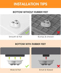 Installation tips for 8-Pack Self Adhesive Caster Wheels on smooth flat surfaces without rubber feet