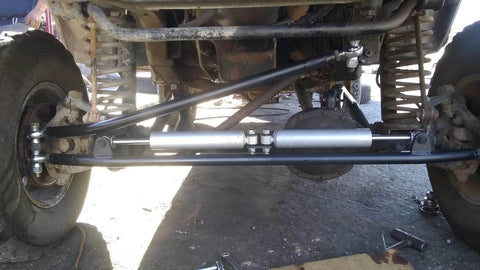 3/4 Heim Joints Rod End Kit with Right and Left Hand Threads installed on suspension system for steering and traction bars