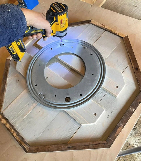 Installing 12 Inch Lazy Susan Base Only For Glass Granite Or Wood Tables Heavy Duty Aluminium Alloy with drill