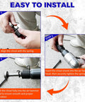 Step-by-step installation of 5 Piece Smoothing Air Hammer Tool Kit With Pneumatic Chisel Bits And Spring Attachments