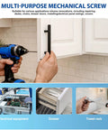 Installing a cabinet handle with M4 Cabinet Screws Set 120Pcs Assortment Pan Washer Head Phillips Screws M4x25/30/35/40/45/50mm