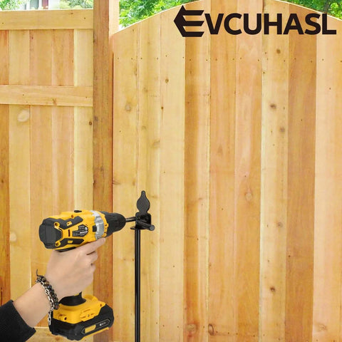 Installing 18 Inch Heavy Duty Cane Bolt Drop Rod For Gates And Fences Ground Latch on wooden gate with drill