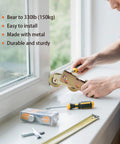 Installation of 2 Pcs Gold Sliding Door Rollers With 1-1/4 Inch Tandem Wheels, Heavy-Duty Steel Ball Bearings and Rear Adjustment