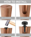 Installation steps for Heavy Duty Leg Levelers Set Of 12 3/8-16 Thread Adjustable Feet for tables and chairs.