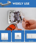 Installing 20 Pack Metal Wall Plate Spacers for Flush Mount Outlets and Switches Outlet Extender Shims on electrical box