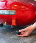 One Inch Hemisphere Rubber Bumpers With Adhesive Backing For Vibration Isolation And Shock Dampening used with a red appliance