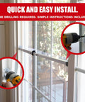 Installing Sliding Door Security Bar-Child Proof Sliding Door Lock Bar with Anti Lift Lock on a patio door with drill