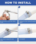 Installation guide for 40 Piece Hose Clamp Set With 304 Stainless Steel Assortment From One Quarter Inch To One And One Eighth Inch Small Worm Gear Clamps Kit for automotive applications.