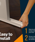 Installing Adjustable Double Bubble Door Sweep, Draft Stopper, Under Door Seal for Exterior Doors, 1 3/4" x 36", White
