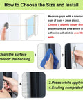 Installation process for Thick Self Adhesive Brush Weather Stripping For Windows And Doors 0.9 Inch Brush Height By 0.4 Inch Backing