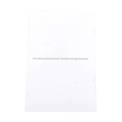 Instruction manual for 3200 PSI Hydraulic Power Unit, 12V DC Double Acting Hydraulic Pump with 8 Quart Metal Oil Reservoir