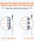 Individually Wrapped 1cc Syringes With 31G Needles 8mm Sterile Pack Of 20 Medical Grade for precise dosing with unit markings.