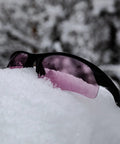 Harrier Interchangeable Shooting Glasses With 4 Lens Sets And Anti Fog Lenses in snow with tinted lenses