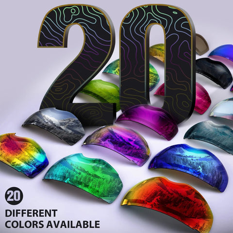 Frameless Ski Goggles With Interchangeable Lenses And UV400 Protection in 20 color options