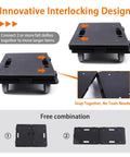 Furniture Dolly 2 Pack, Heavy Duty 4 Wheel Moving Dolly, 16 x 11 in Flat Cart, 500 LBS Capacity, Interlocking Design, Black