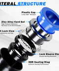 Exploded view of a One Quarter Inch Air Line Tubing Kit With Fifty Foot Black Nylon Air Hose And Push To Connect Fittings For Air Brake System.