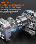Internal structure of 301 stainless steel in the 25 Foot Magnetic Self Locking Stainless Steel Tape Measure With Dual Sided Imperial And Metric Scales Waterproof And Rustproof Retractable Tape For Home DIY And Pro Woodworking And Industrial Use No Fuss Handy Tool.