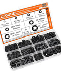 Internal Tooth Star Lock Washers Set 360 Pieces In 9 Sizes Assortment Kit in open box