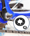 Internal Tooth Star Lock Washers Kit M2.5 To M12 Push Nuts 500 Pcs, installed on bike gear mechanism, showing detailed washer design.