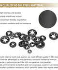 Internal Tooth Star Lock Washers Set 420 Pieces 5 Sizes M2 To M5 with high-quality 65Mn steel material description