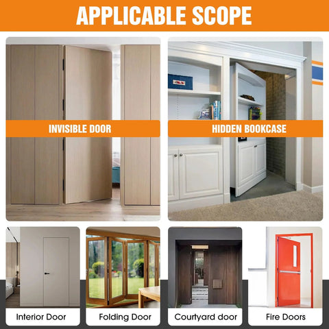 Invisible Door Slick Hidden Hinge Set Lipshome 7 Inch Concealed Hinges applicable for various door types and hidden features