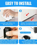 Steps to install No Drill Invisible Door Stopper With Magnetic Door Stop Heavy Duty Hidden Door Catch Holder Keeps Doors Open