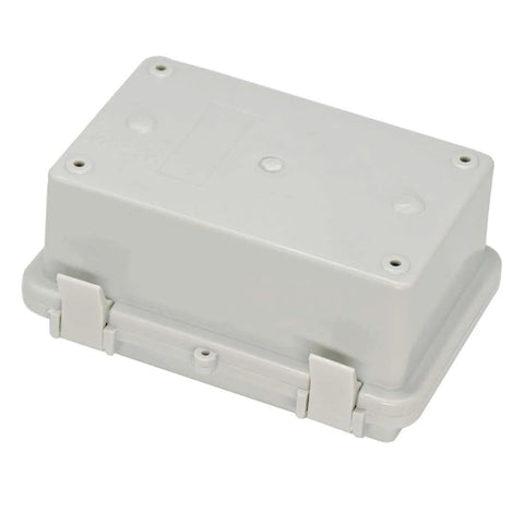IP65 Waterproof ABS Plastic Electrical Box With Hinged Lid And 2 Cable Glands Gray Outdoor Enclosure For Electronics Weatherproof 5.9 X 3.9 X 2.8 Inch Box Durable ABS Case For DIY Projects