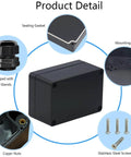 Product detail of Two Pack Rugged IP65 Waterproof ABS Plastic Electrical Project Box Enclosure With Eight M16 Cable Glands