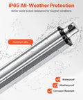 All Weather Heavy Duty 12V Linear Actuator With Mounting Bracket VEVOR 40 Inch Stroke IP65 Waterproof aluminum alloy close-up