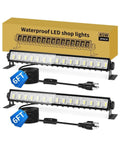IP66 Waterproof 45W LED Shop Light With 5400 Lumens At 6000K Daylight White 6 Foot Power Cord And Built In Switch Plug In Work Light For Garage Workshop Warehouse Basement Or Yard Energy Saving Up To 80 Percent 2 Pack THECHAM