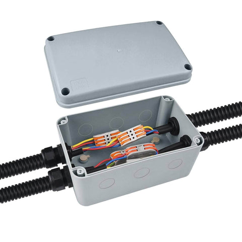 Outdoor IP66 Waterproof Electrical Junction Box Enclosure Built Tough From Fireproof Plastic, Weatherproof External Project Box