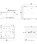 Technical drawing of All Weather Built To Last IP67 Waterproof ABS Electrical Enclosure With Hinged Cover And Stainless Steel Latch