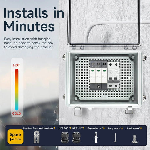 IP67 Waterproof Electrical Junction Box With Clear ABS Plastic Enclosure For Outdoor Garden Use Hinged Cover Mounting Plate