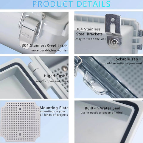 Outdoor Weatherproof Junction Box Built Tough For Real World Use IP67 Waterproof Electrical Enclosure details