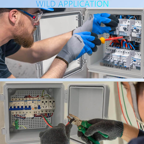 Outdoor Weatherproof Junction Box Built Tough For Real World Use IP67 Waterproof Electrical Enclosure in ABS Plastic being installed