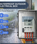 Beefy Outdoor IP67 Waterproof Junction Box Enclosure with Hinged Cover ABS Plastic Stainless Steel Buckle installed outdoors