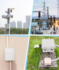 Waterproof Junction Box Outdoor Electrical Enclosure IP67 Hinged Cover installed in various outdoor environments